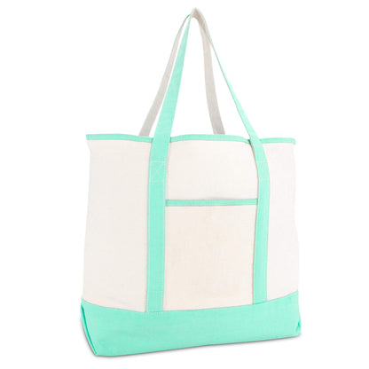 22" Open Top Heavy Duty Deluxe Tote Bag with Outer Pocket