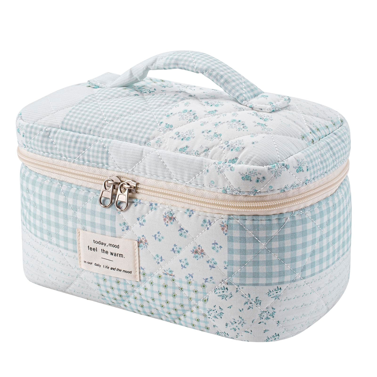 uekeboag Large Travel Quilted Makeup Bag for Women
