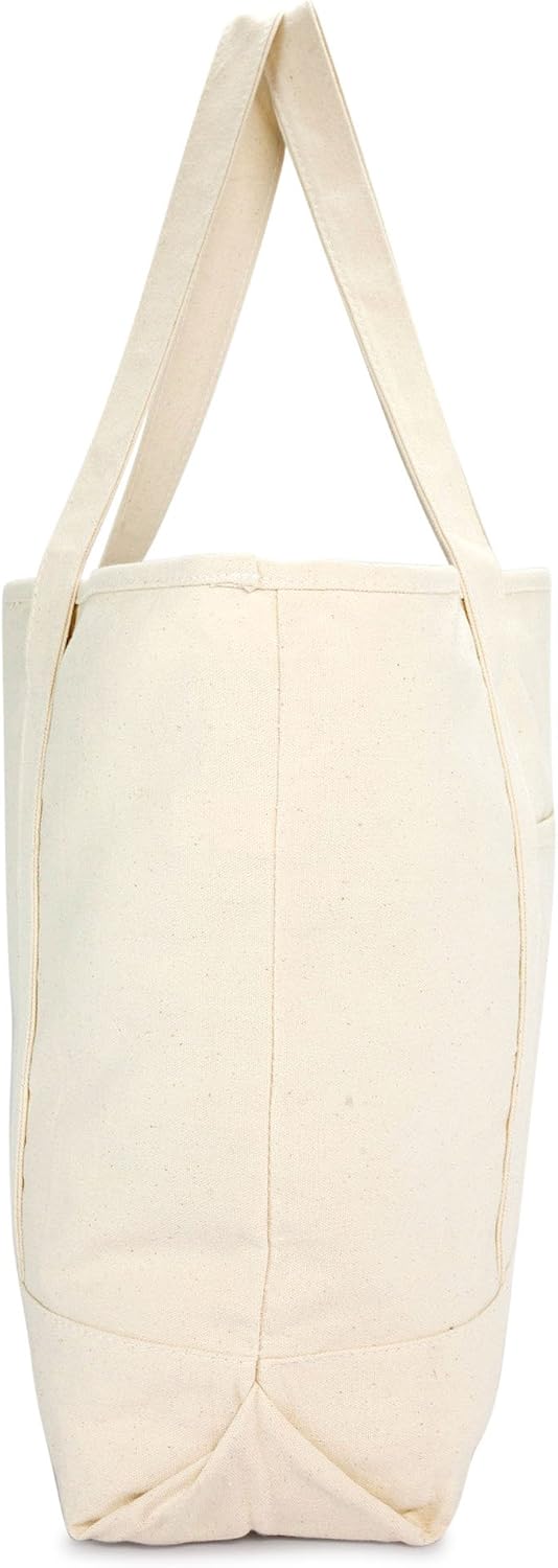 22" Open Top Heavy Duty Deluxe Tote Bag with Outer Pocket