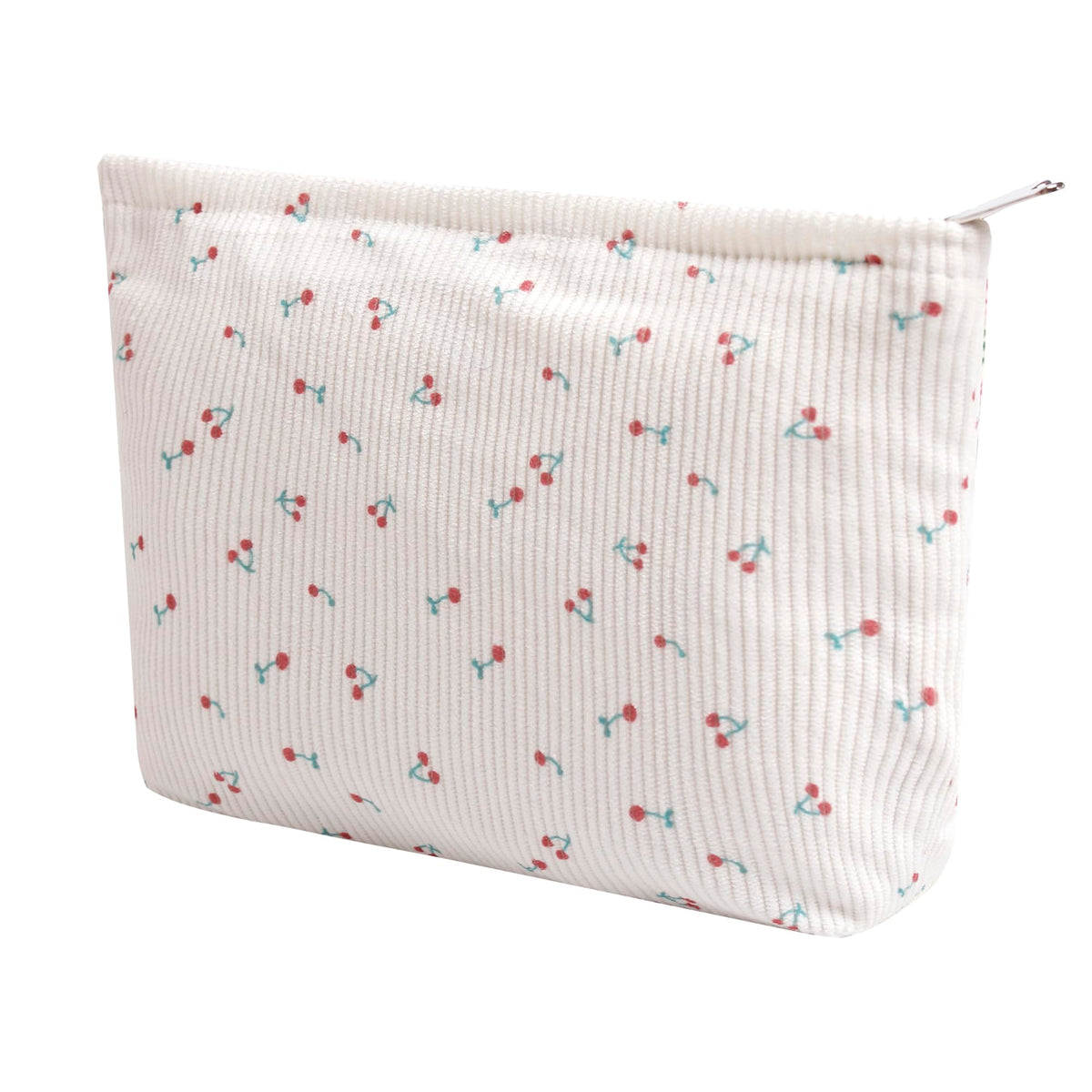 Cosmetic Bags for Women - Corduroy Cosmetic Bag Aesthetic Women Handbags Purses Smile Dots Makeup Organizer Storage Makeup Bag Girls Case Bags (A-Beige)