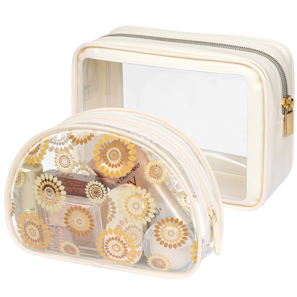 PACKISM Clear Makeup Bag Foldable - TSA Approved Toiletry Bag for Travel