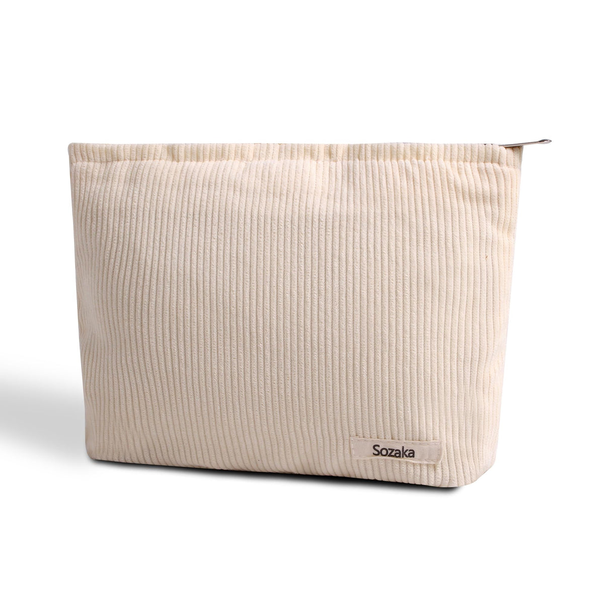 Cosmetic Bags for Women - Corduroy Cosmetic Bag Aesthetic Women Handbags Purses Smile Dots Makeup Organizer Storage Makeup Bag Girls Case Bags (A-Beige)