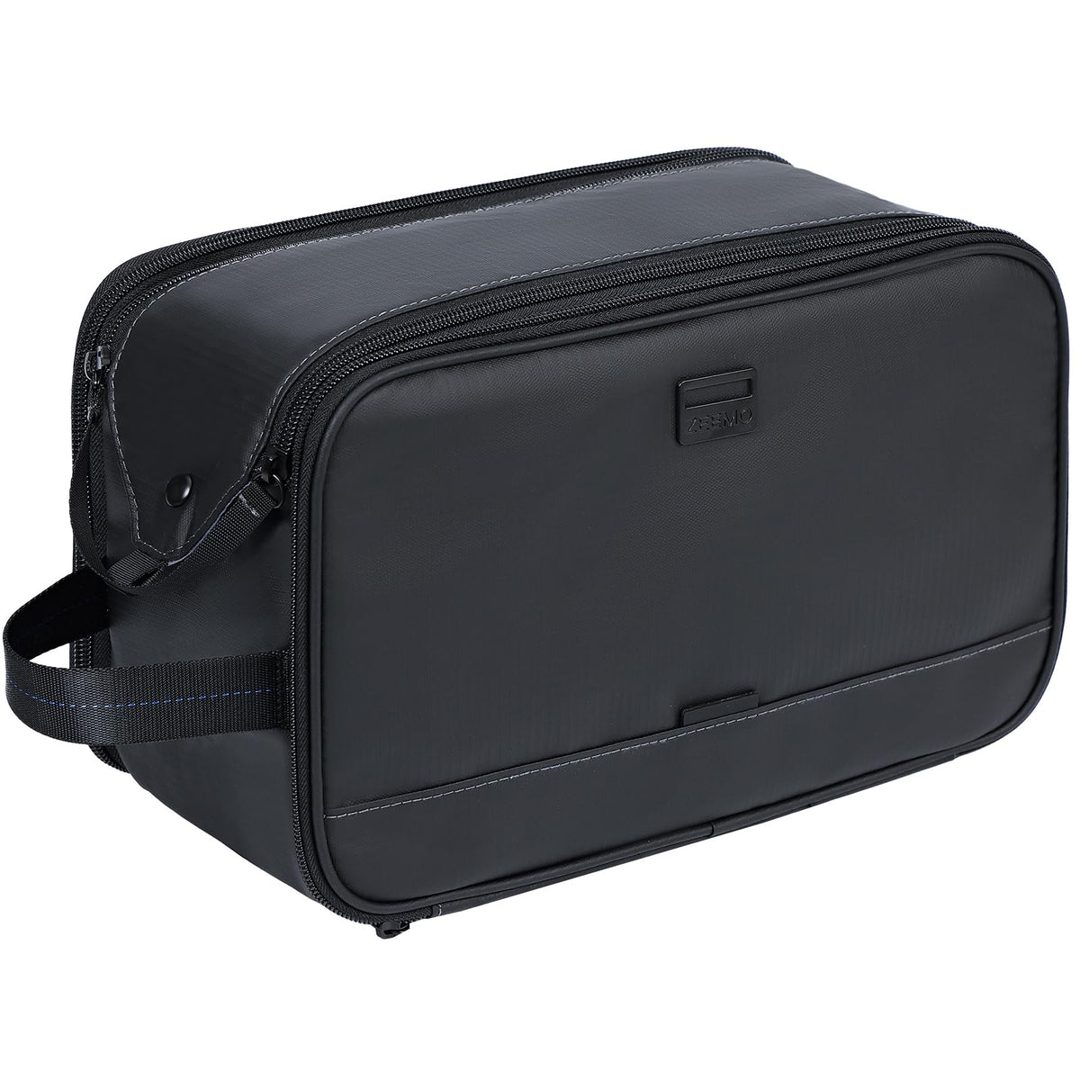 ZEEMO Travel Toiletry Bag for Men, Full Open Dopp Kit with Dual Compartment