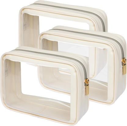 PACKISM Clear Makeup Bag Foldable - TSA Approved Toiletry Bag for Travel