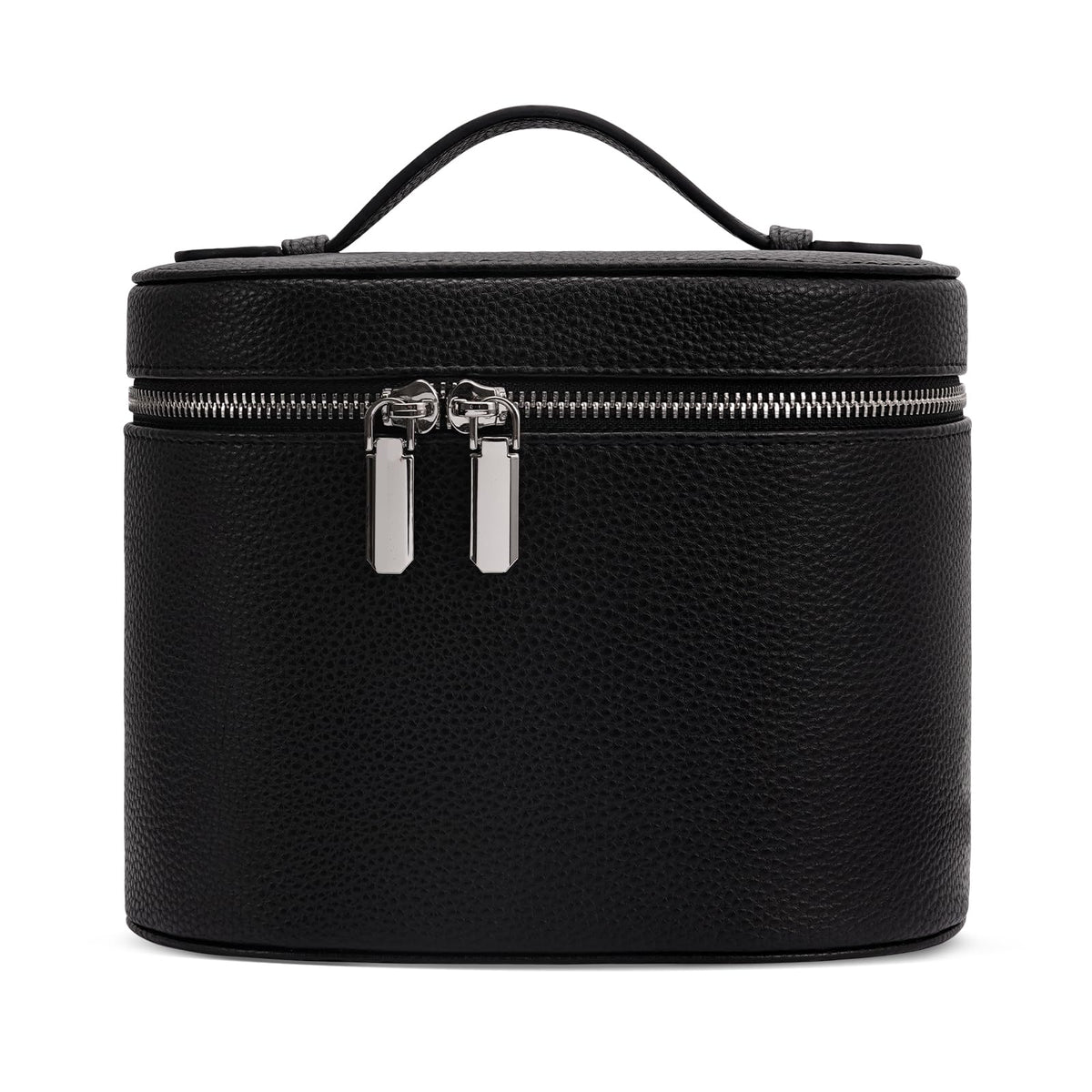 Cosmetic Case, Leather Makeup Bag, Portable Handheld Makeup Case, Detachable Compartments