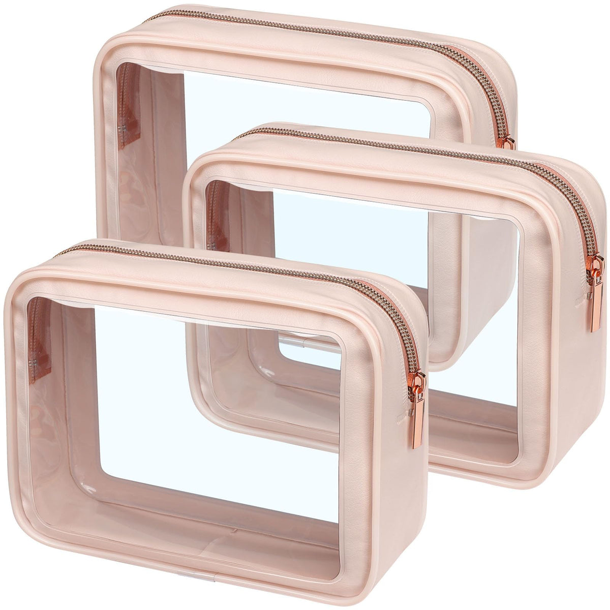 PACKISM Clear Makeup Bag Foldable - TSA Approved Toiletry Bag for Travel