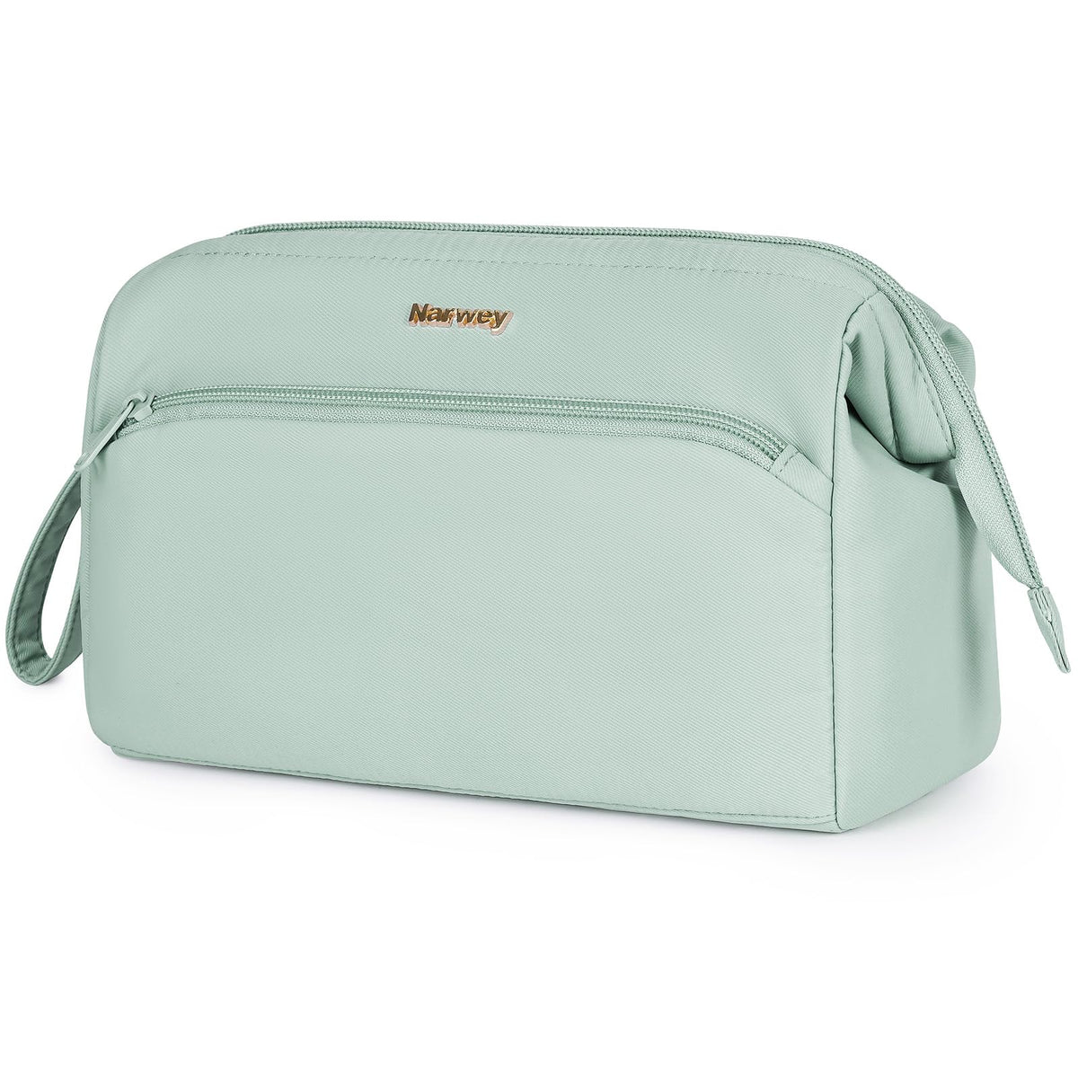 Narwey Travel Makeup Bag Toiletry Bag, Wide Open Cosmetic Bag for Women