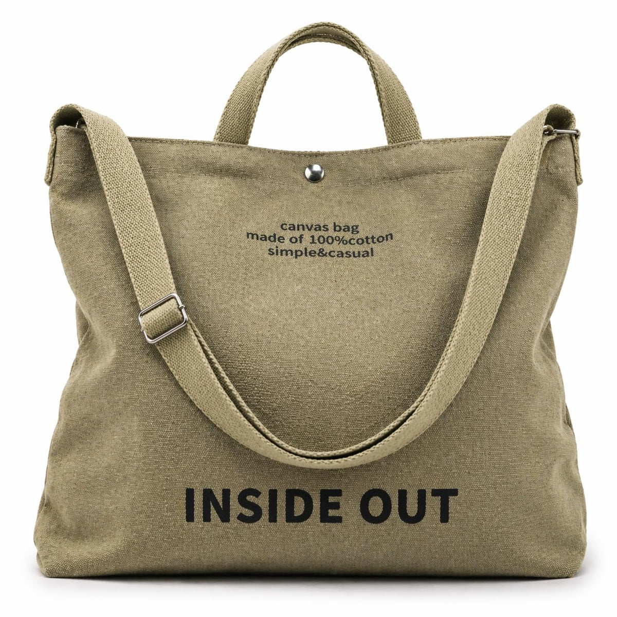 Tote Bag for Women, 16oz Canvas Crossbody, Adjustable Strap