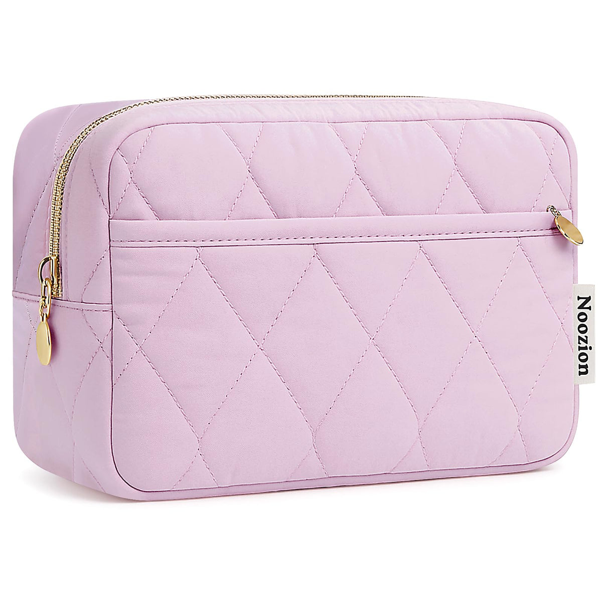 Noozion Makeup Bag Travel Toiletry Bag, Puffy Padded Cosmetic Bag for Women, Makeup Organizer Case, Wide-open Pouch Purse, Travel Essentials