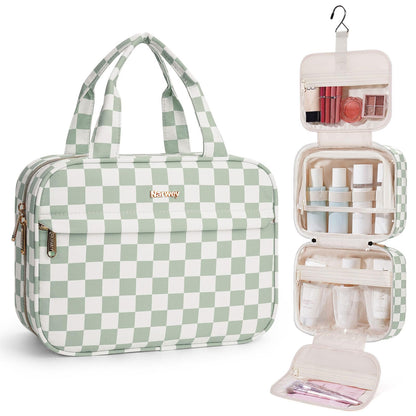 Narwey Hanging Travel Toiletry Bag for Women, Cosmetic Makeup Bag Organizer