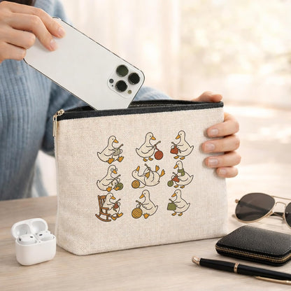 Cute Goose Crocheting Makeup Bag, Crochet Gifts for Crafters Women