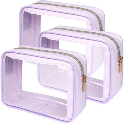 PACKISM Clear Makeup Bag Foldable - TSA Approved Toiletry Bag for Travel