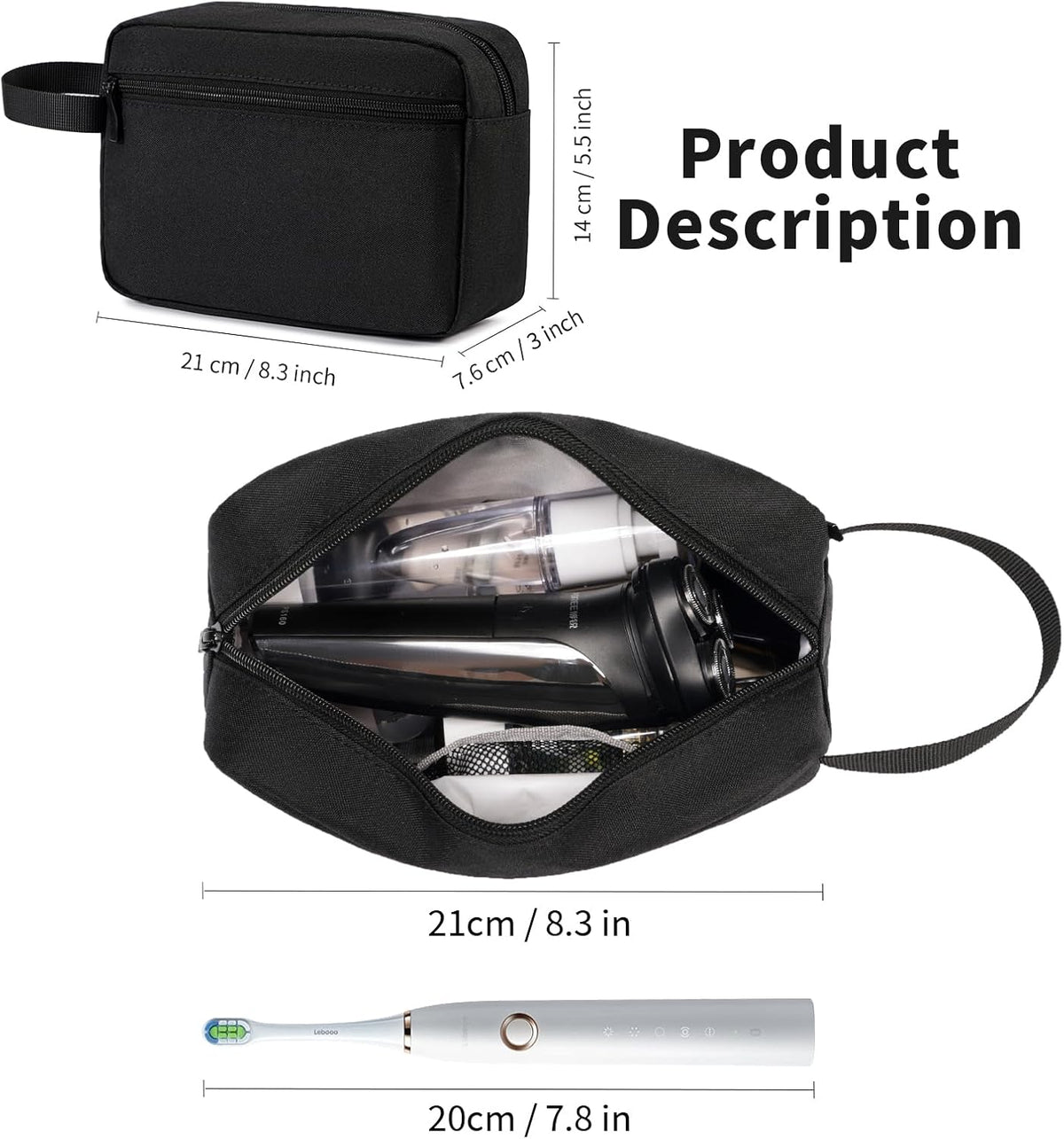 Travel Toiletry Bag for Men & Women, Hanging Cosmetic Organizer
