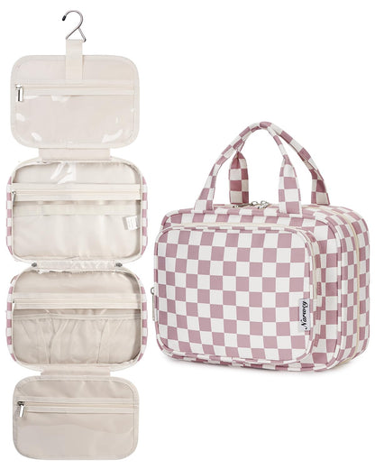 Narwey Hanging Toiletry Bag for Women, Travel Makeup Cosmetic Organizer Bag