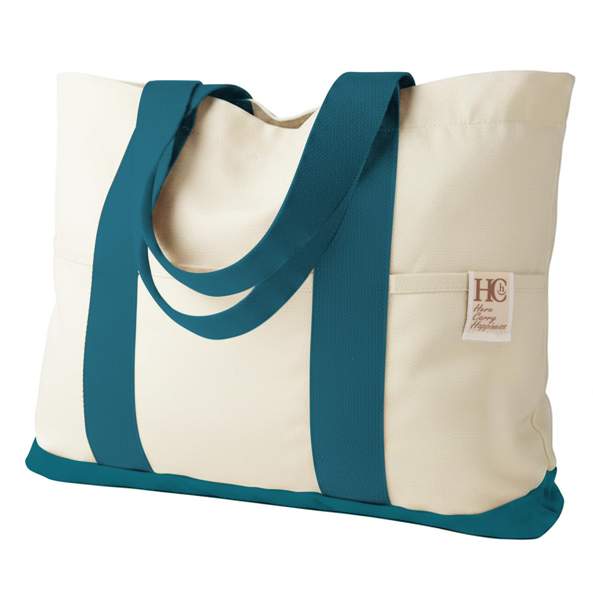 Large Reusable Grocery Bags with Pockets, Heavy Duty Canvas Tote.