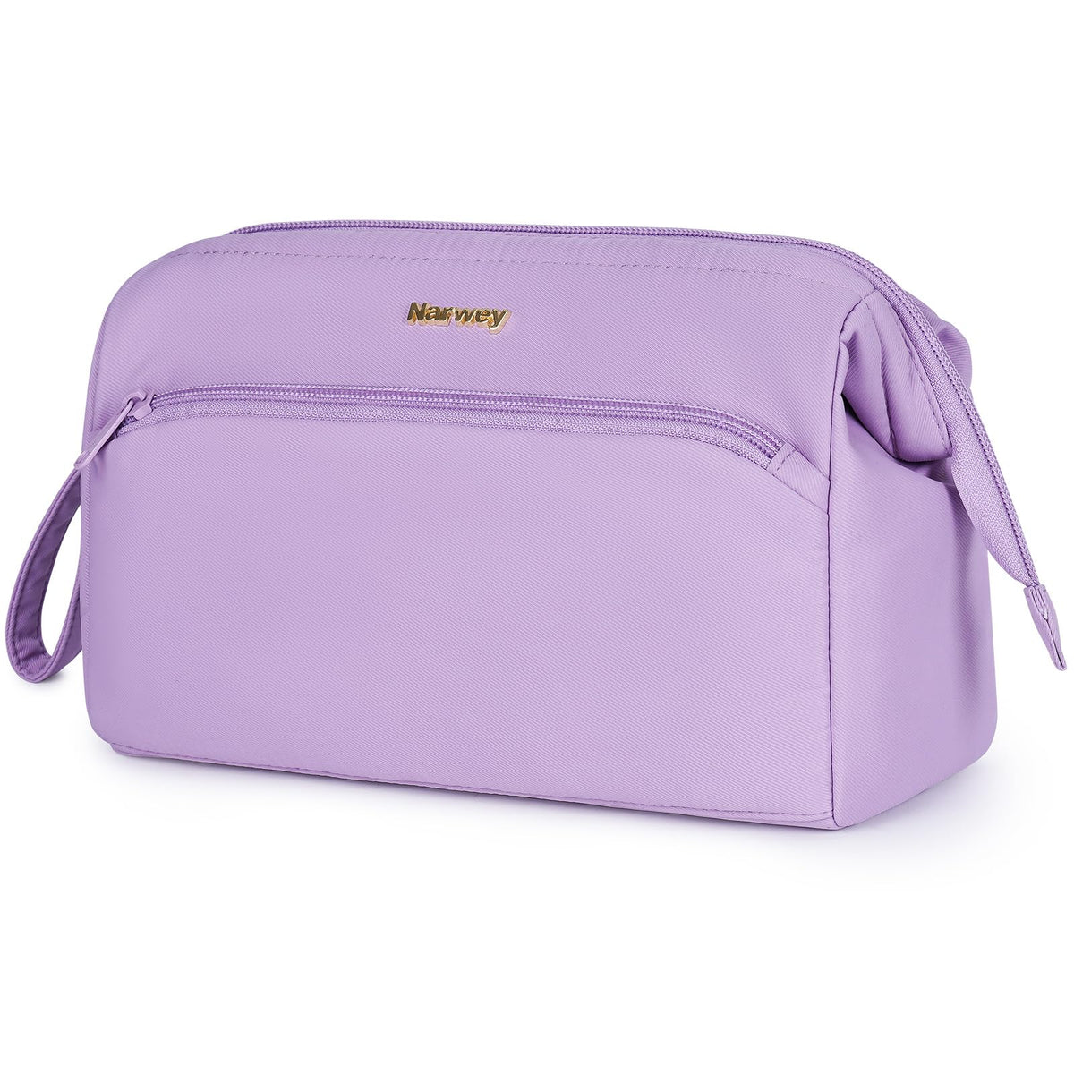 Narwey Travel Makeup Bag Toiletry Bag, Wide Open Cosmetic Bag for Women