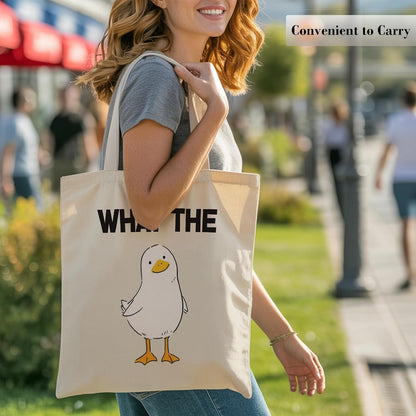 Canvas Tote Bag Aesthetic for Women, Humor Reusable Canvas Shoulder Bag for Shopping Daily Use