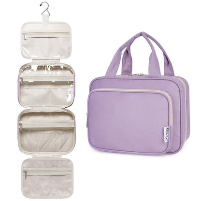 Narwey Hanging Toiletry Bag for Women, Travel Makeup Cosmetic Organizer Bag