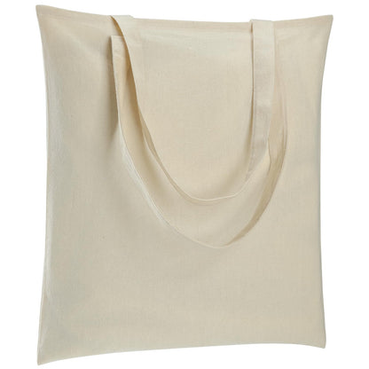 Carbrea 12 Pack Thin Canvas Tote Bags Bulk, Reusable Grocery Bags - Beige