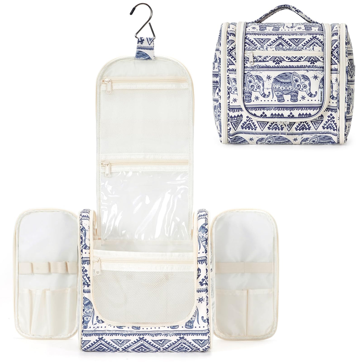 Narwey Hanging Travel Toiletry Bag for Women, Makeup Cosmetic Bag