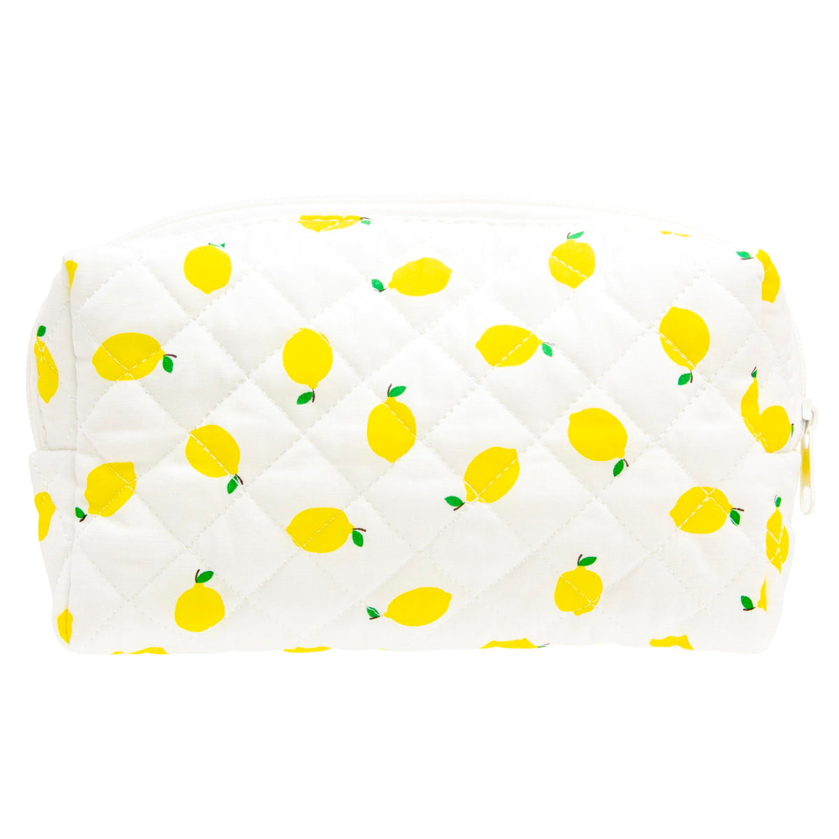 PAZIMIIK Small Quilted Makeup Bag,Zipper Cosmetic Pouch,Grey Floral