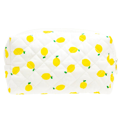 PAZIMIIK Small Quilted Makeup Bag,Zipper Cosmetic Pouch,Grey Floral