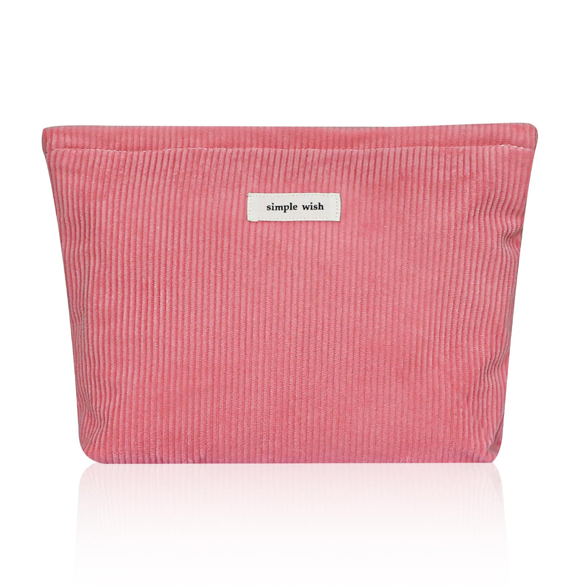 Wudygirl Makeup Bag for Women Travel Cosmetic Bag 10.5"x7.5" Beige