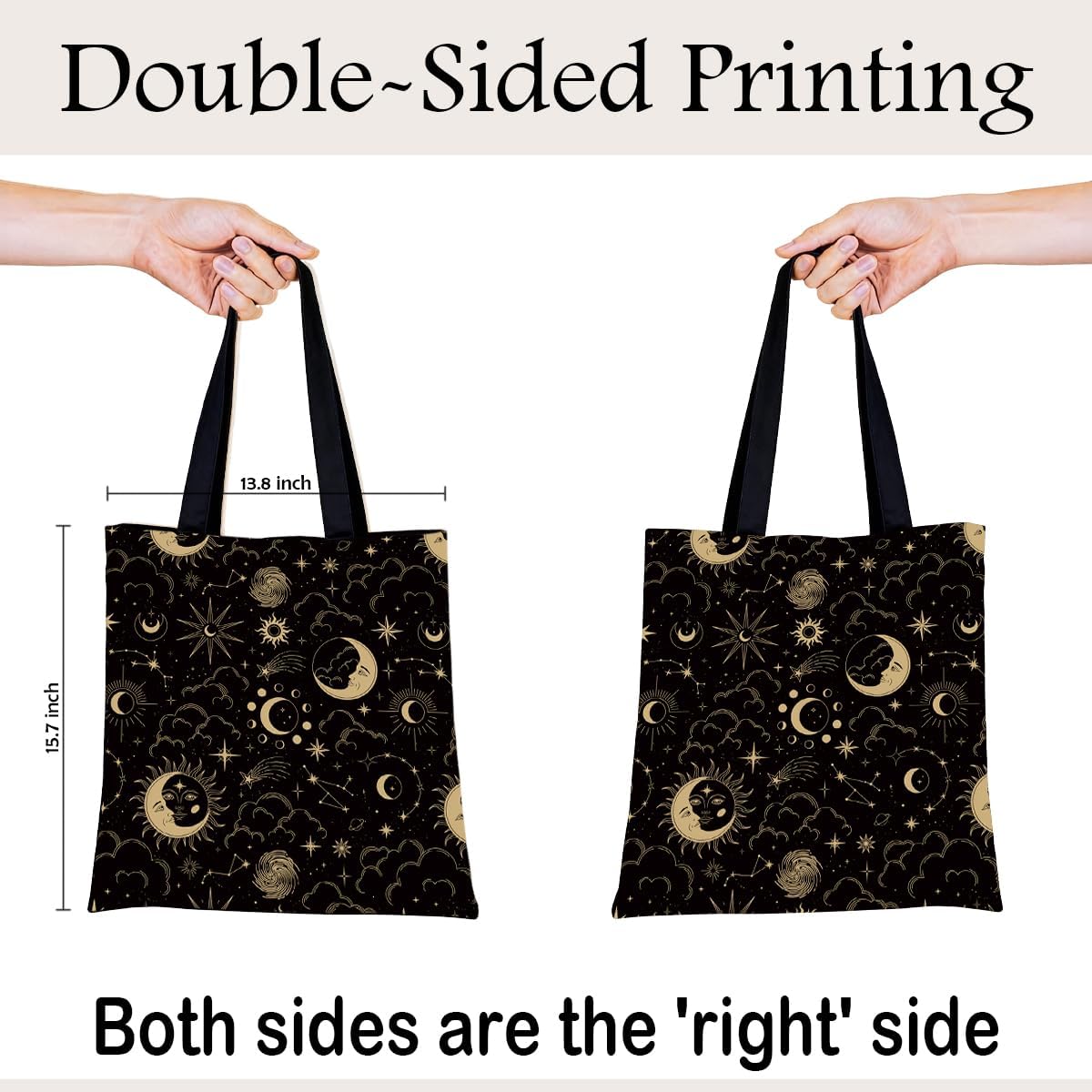 Funny Canvas Tote Bag, Reusable Shoulder Bag for Shopping Library Travel