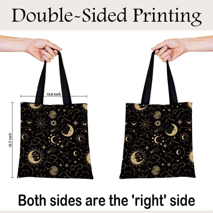 Funny Canvas Tote Bag, Reusable Shoulder Bag for Shopping Library Travel