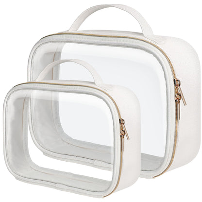 PACKISM Clear Makeup Bag Foldable - TSA Approved Toiletry Bag for Travel