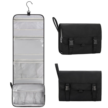 Relavel Travel Toiletry Bag for Men, Large Hanging Toiletries Bag - Black