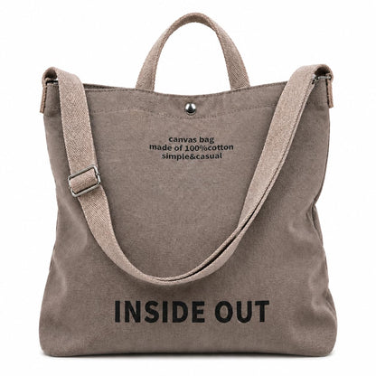 Tote Bag for Women, 16oz Canvas Crossbody, Adjustable Strap