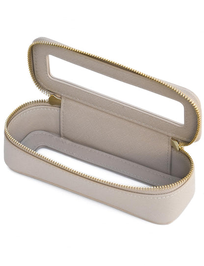 Popvibe Clear Makeup Case White Toiletry Bag Travel Large Clear Cosmetic Bag with Zipper, Big Make Up Bag Organizer Women Traveling TSA Approved Transparent Bag Car for Essentials