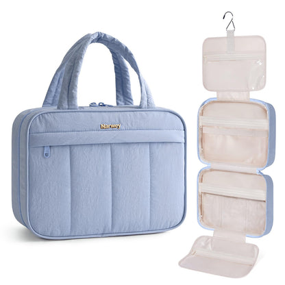Narwey Hanging Toiletry Bag for Women, Travel Makeup Cosmetic Organizer Bag