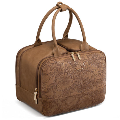 LOVEVOOK Large Makeup Bag for women, Leather Travel Toiletry Bag