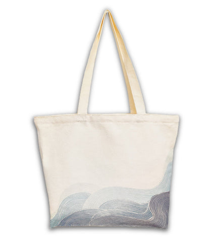 Canvas Tote Bag, Pockets, Zipper, Durable, Lightweight, Cotton Shopping Cloth Bag, Gifts