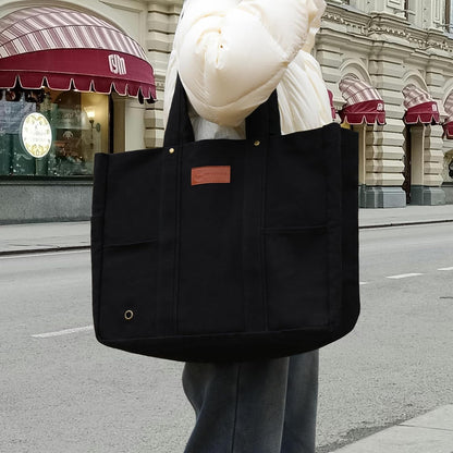 Large Canvas Tote Bag for Women,Casual Spacious Shoulder Bag