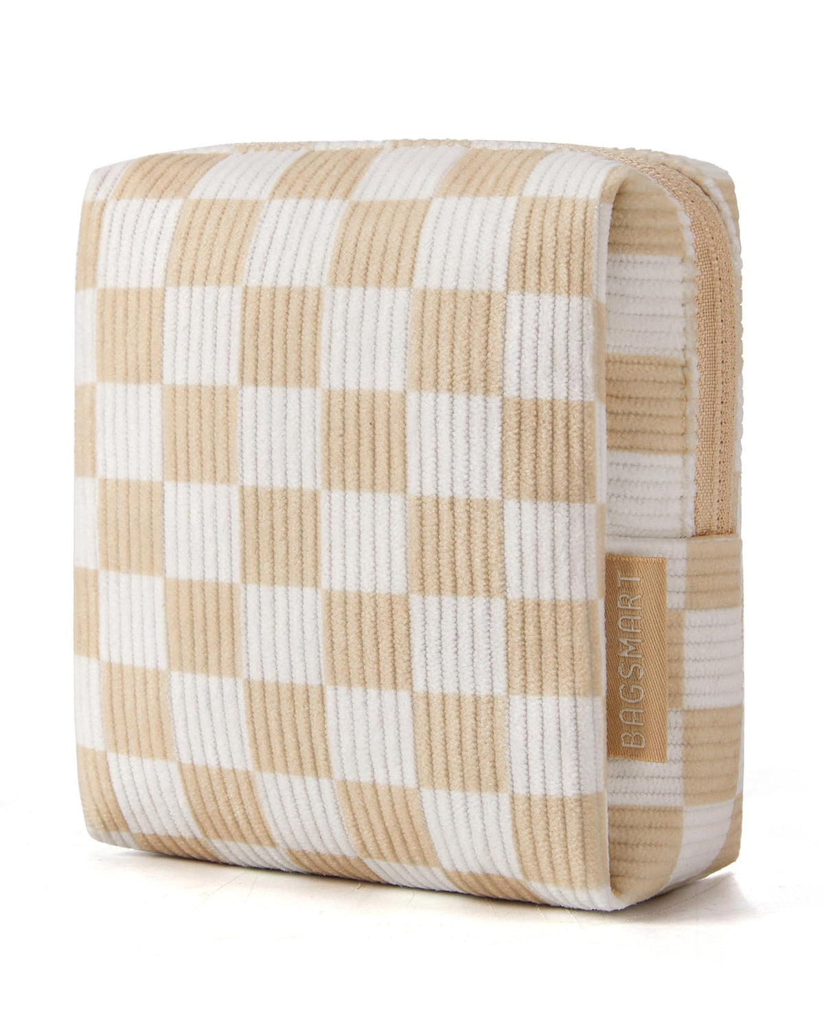 BAGSMART Corduroy Makeup Bag Set, Large & Small Cosmetic Pouch