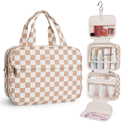 Narwey Hanging Travel Toiletry Bag for Women, Cosmetic Makeup Bag Organizer