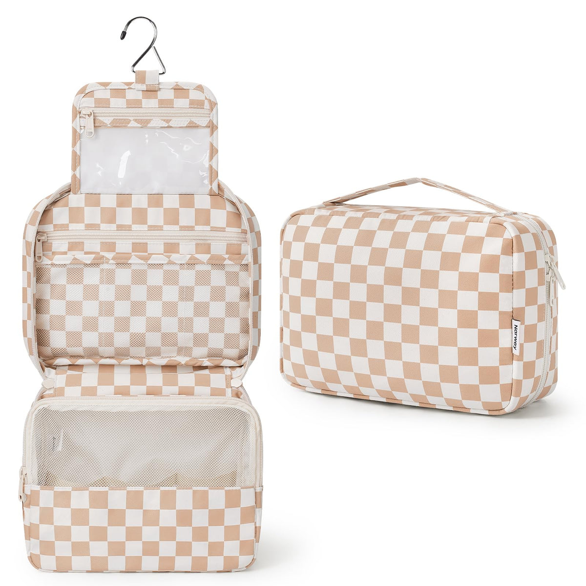 Narwey Hanging Travel Toiletry Bag for Women, Travel Makeup Organizer Bag