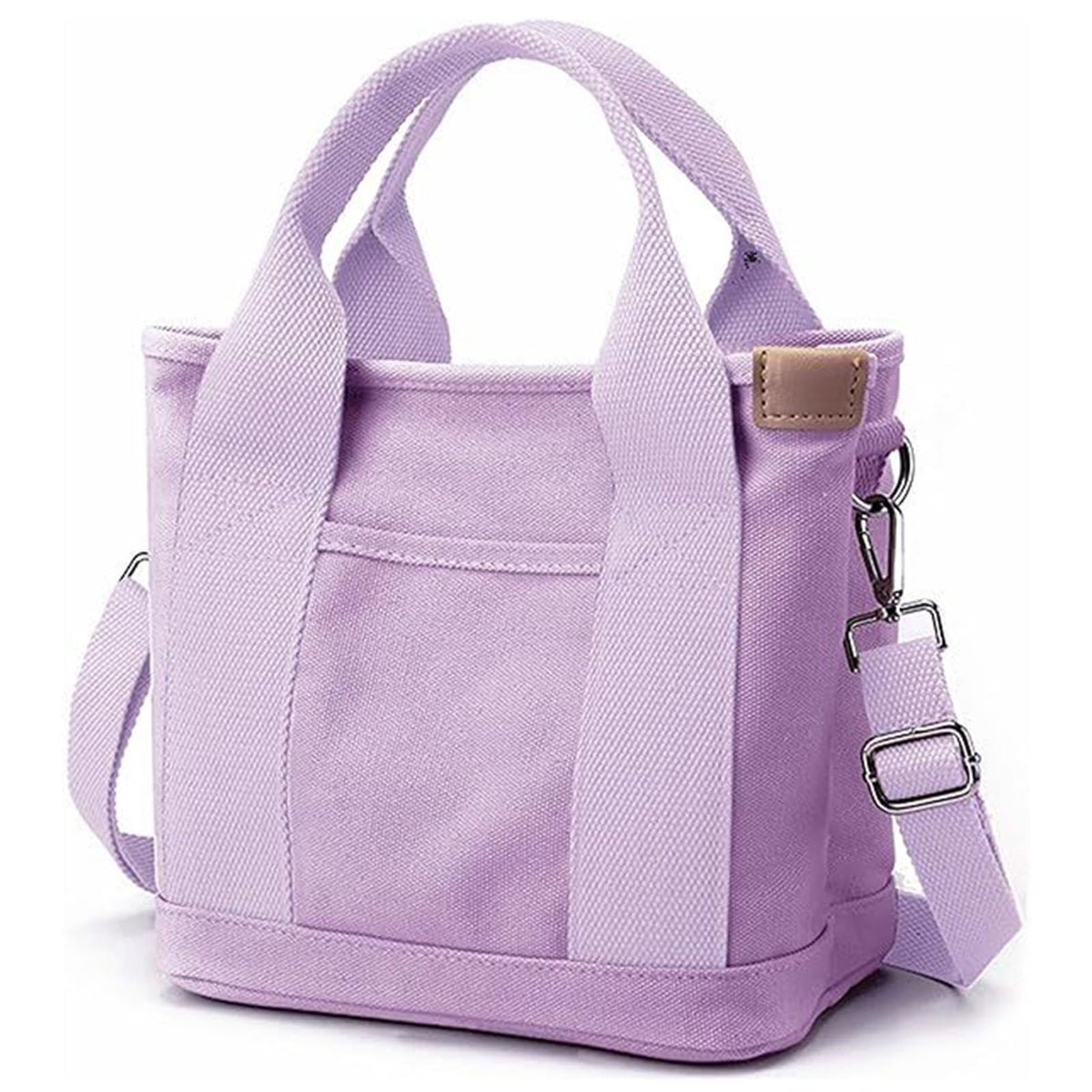 Small Tote Bags for Women Canvas Purses with Zipper Crossbody Mini Tote Satchel Hobo Work Beach Bag Shoulder Handbags