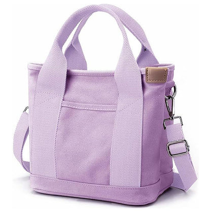 Small Tote Bags for Women Canvas Purses with Zipper Crossbody Mini Tote Satchel Hobo Work Beach Bag Shoulder Handbags