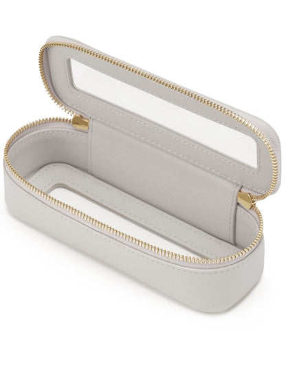 Popvibe Clear Makeup Case White Toiletry Bag Travel Large Clear Cosmetic Bag with Zipper, Big Make Up Bag Organizer Women Traveling TSA Approved Transparent Bag Car for Essentials