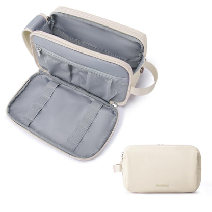 BAGSMART Toiletry Bag for Men, Travel Toiletry Organizer Dopp Kit Water-resistant Shaving Bag for Toiletries Accessories, Door Room Essentials,Pink-medium
