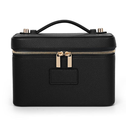 HiTotes Makeup Bag Vanity Case for Women Leather Cosmetic Bag Travel Toiletry Bags Portable Makeup Organizer Case