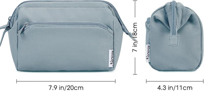 Narwey Travel Makeup Bag Toiletry Bag, Wide Open Cosmetic Bag for Women