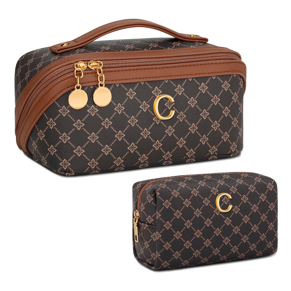 Initial Makeup Bag Personalized Gift for Women Teen Girls