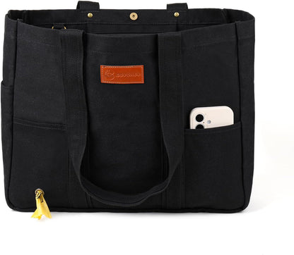 Large Canvas Tote Bag for Women,Casual Spacious Shoulder Bag