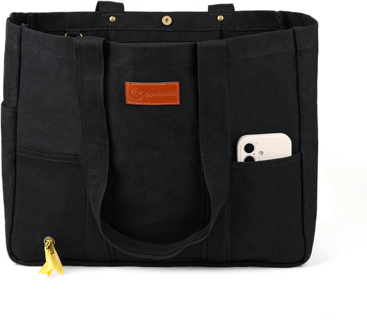 Large Canvas Tote Bag for Women,Casual Spacious Shoulder Bag