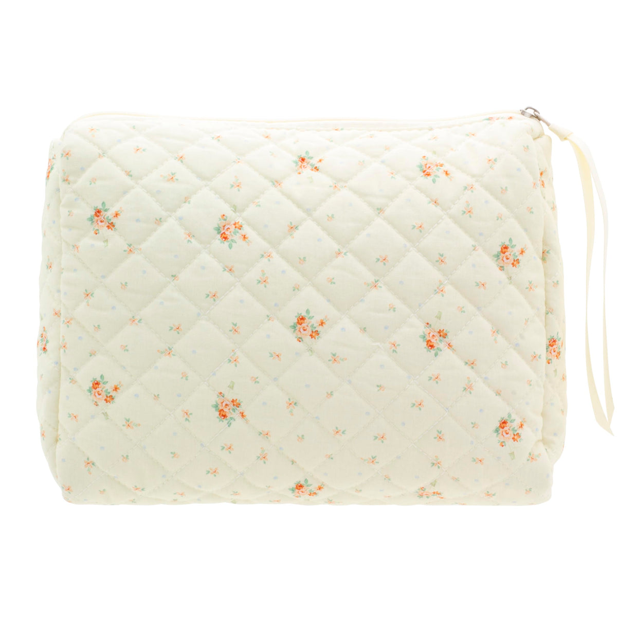 Quilted Makeup Bag for Women, Travel Cosmetic&Toiletry Bag,Gauze Heart